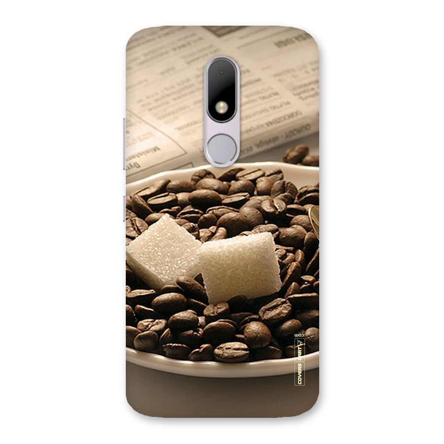 Coffee And Sugar Cubes Back Case for Moto M