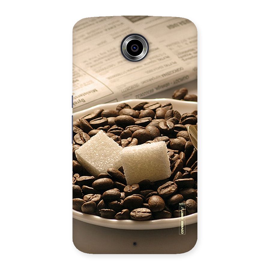 Coffee And Sugar Cubes Back Case for Nexsus 6