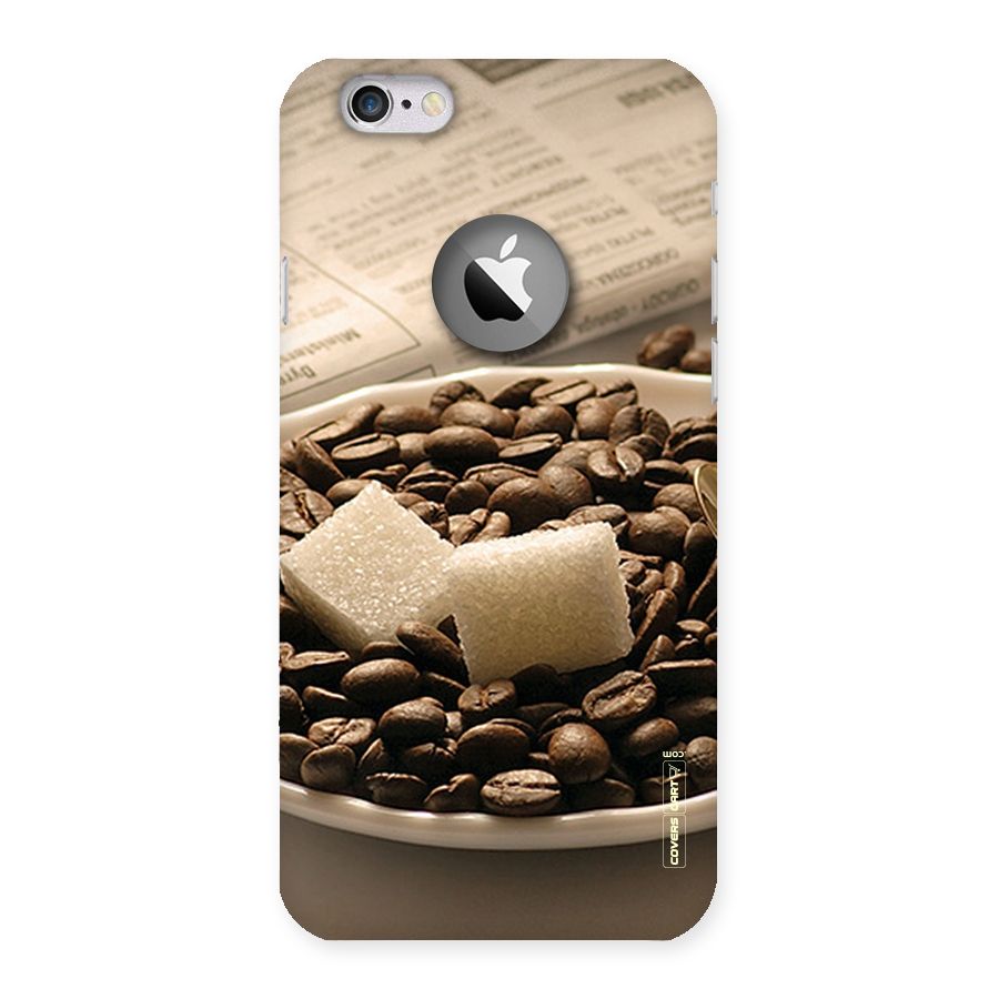 Coffee And Sugar Cubes Back Case for iPhone 6 Logo Cut