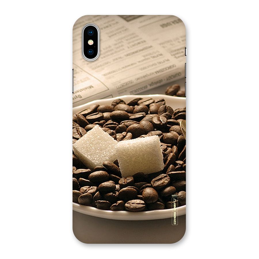 Coffee And Sugar Cubes Back Case for iPhone X