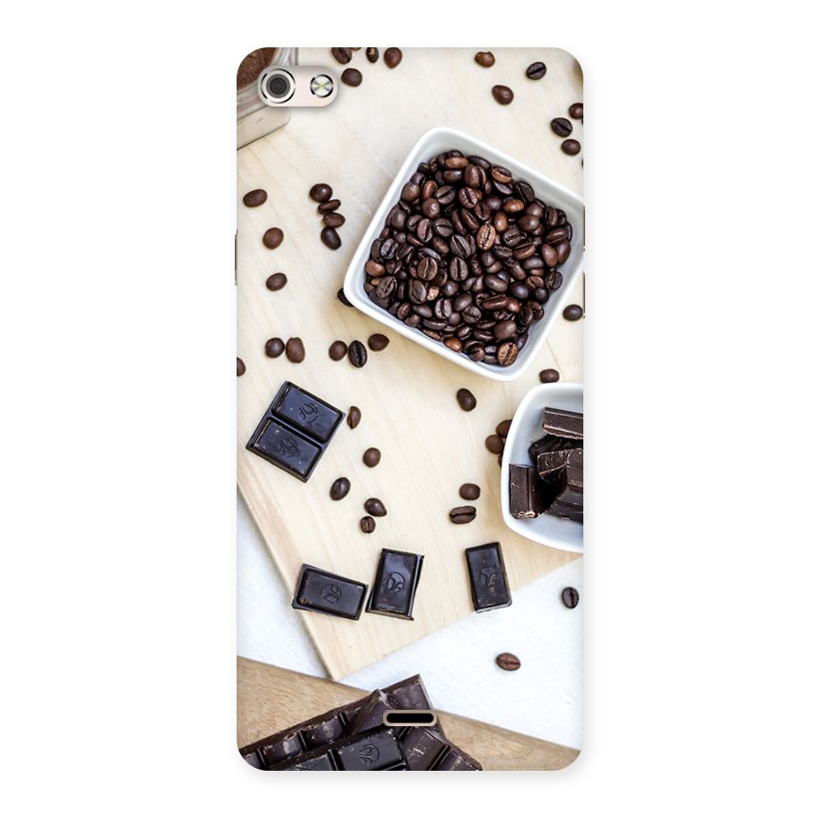 Coffee Beans and Chocolate Back Case for Micromax Canvas Silver 5
