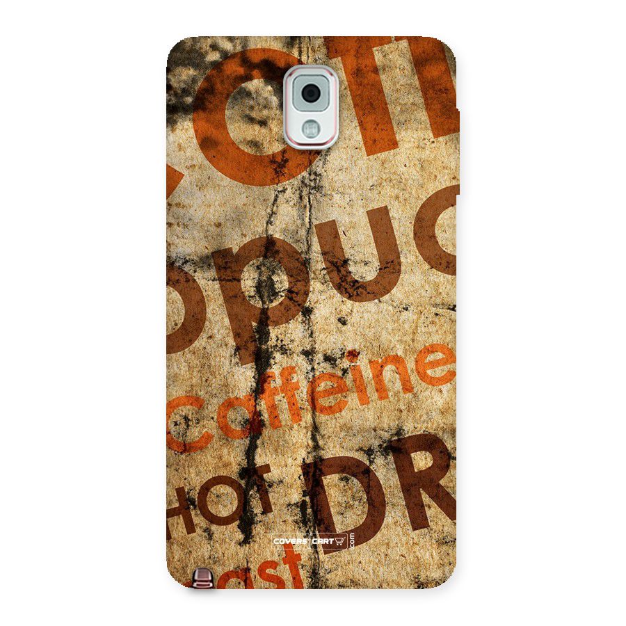 Coffee Caffeine Back Case for Galaxy Note 3