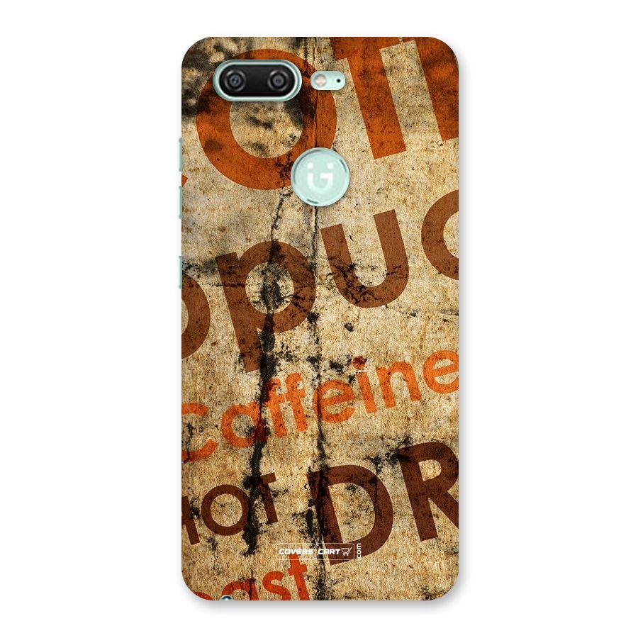 Coffee Caffeine Back Case for Gionee S10