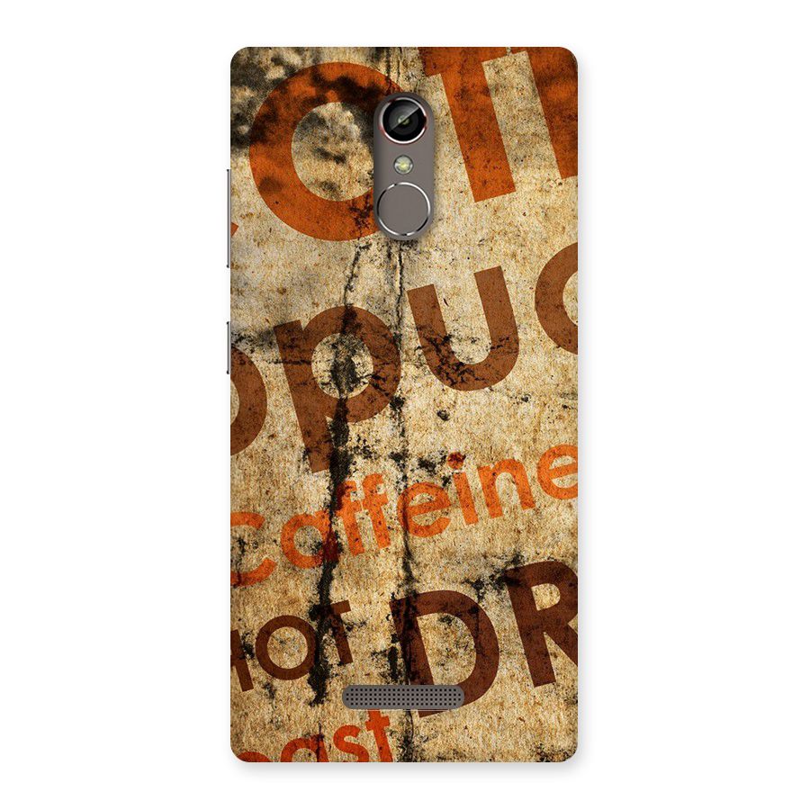 Coffee Caffeine Back Case for Gionee S6s