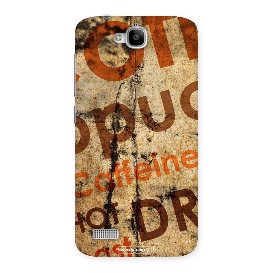 Coffee Caffeine Back Case for Honor Holly