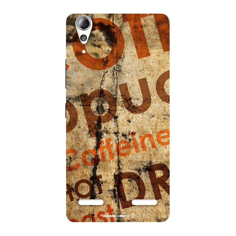 Coffee Caffeine Back Case for Lenovo A6000 Plus