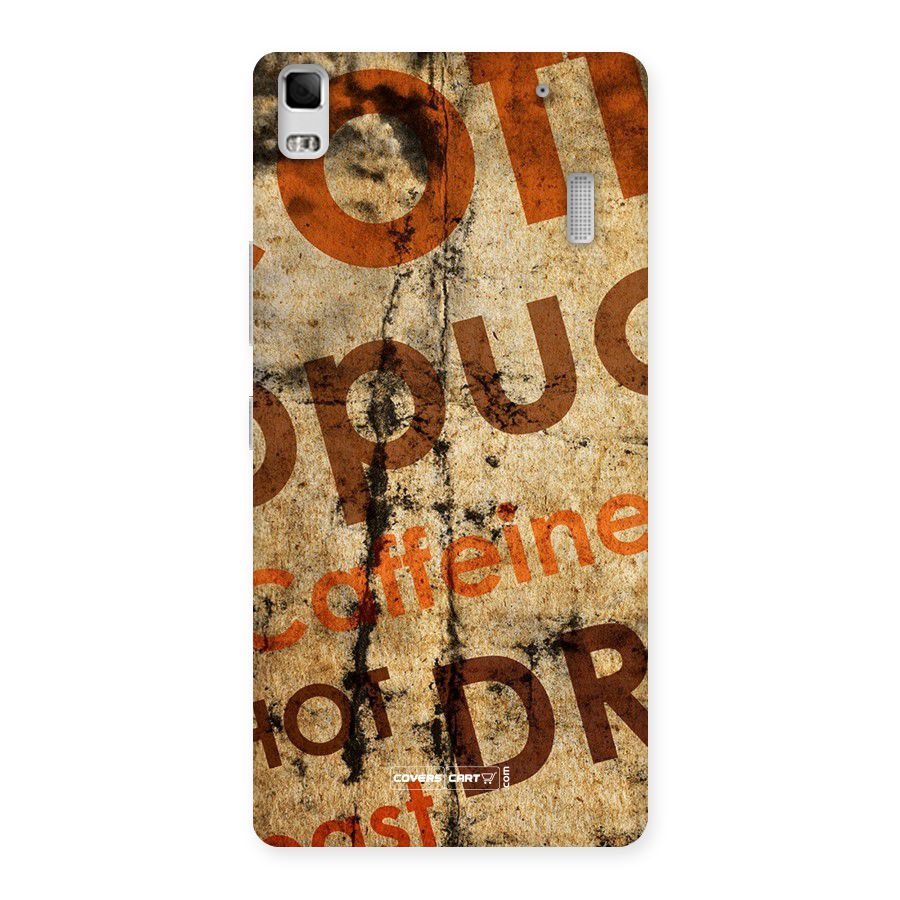 Coffee Caffeine Back Case for Lenovo A7000
