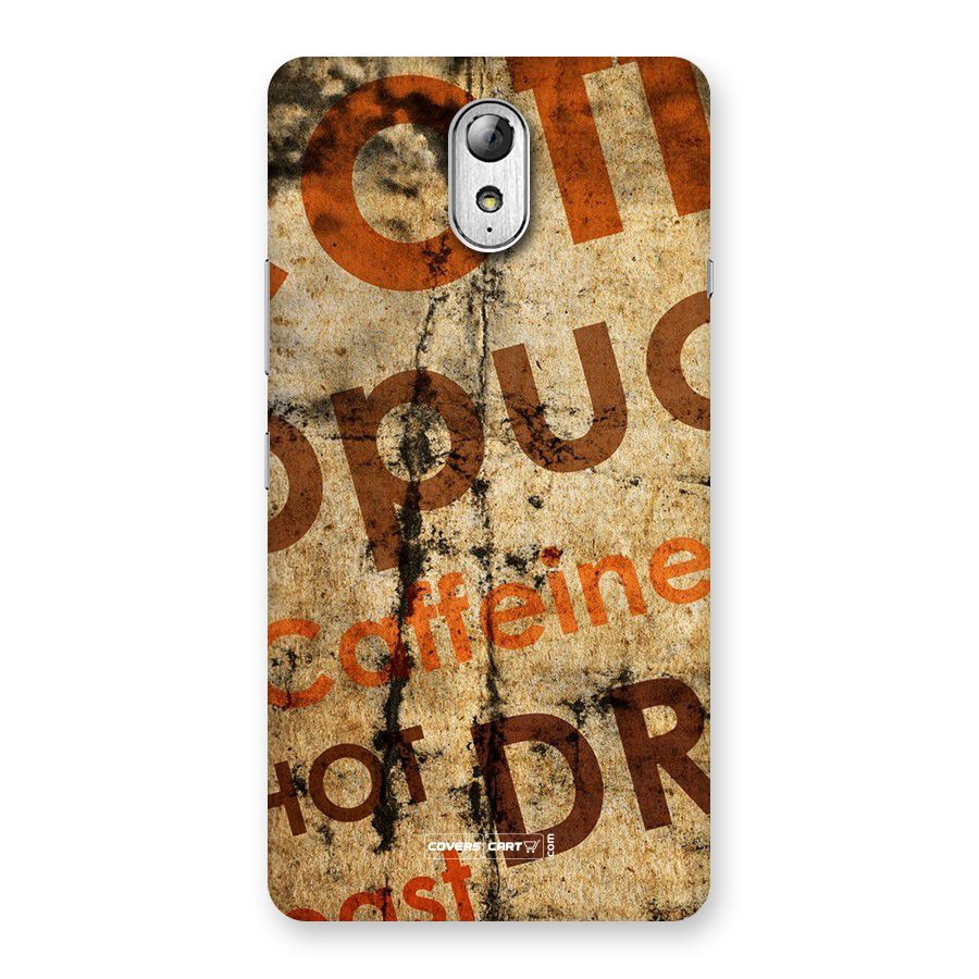 Coffee Caffeine Back Case for Lenovo Vibe P1M