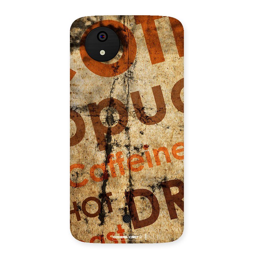 Coffee Caffeine Back Case for Micromax Canvas A1