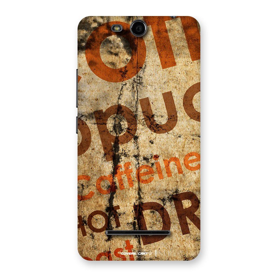 Coffee Caffeine Back Case for Micromax Canvas Juice 3 Q392