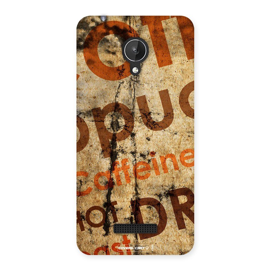 Coffee Caffeine Back Case for Micromax Canvas Spark Q380