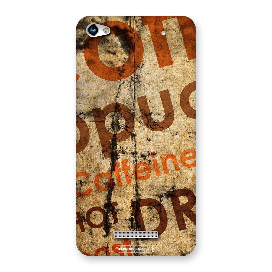 Coffee Caffeine Back Case for Micromax Hue 2