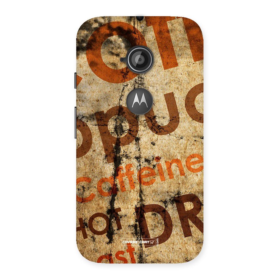 Coffee Caffeine Back Case for Moto E 2nd Gen