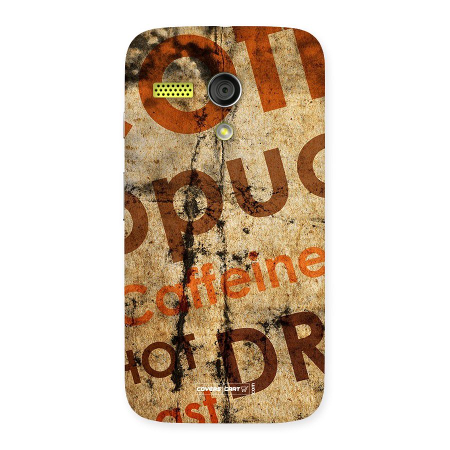 Coffee Caffeine Back Case for Moto G