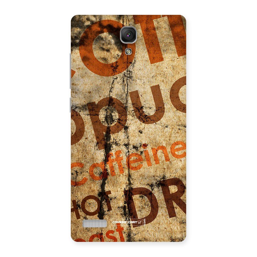 Coffee Caffeine Back Case for Redmi Note