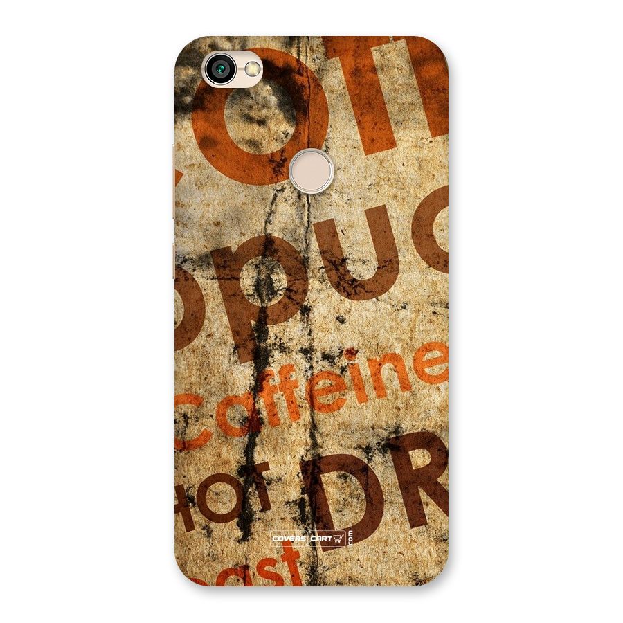 Coffee Caffeine Back Case for Redmi Y1 2017