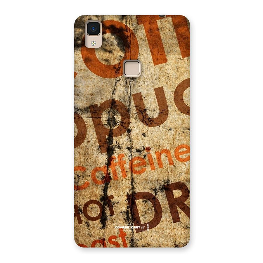 Coffee Caffeine Back Case for V3 Max