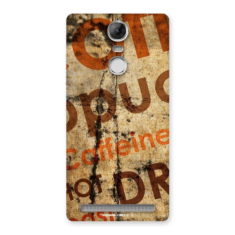 Coffee Caffeine Back Case for Vibe K5 Note