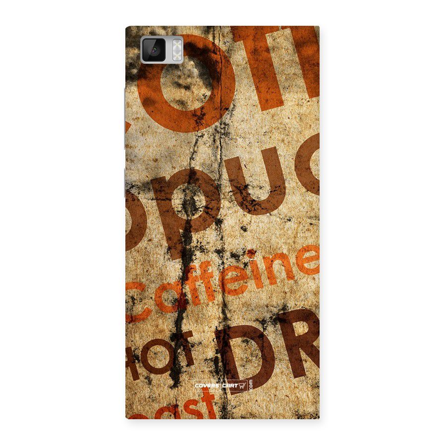 Coffee Caffeine Back Case for Xiaomi Mi3