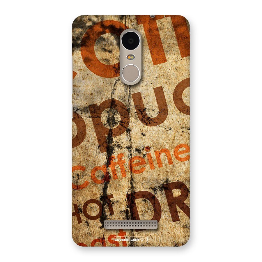 Coffee Caffeine Back Case for Xiaomi Redmi Note 3