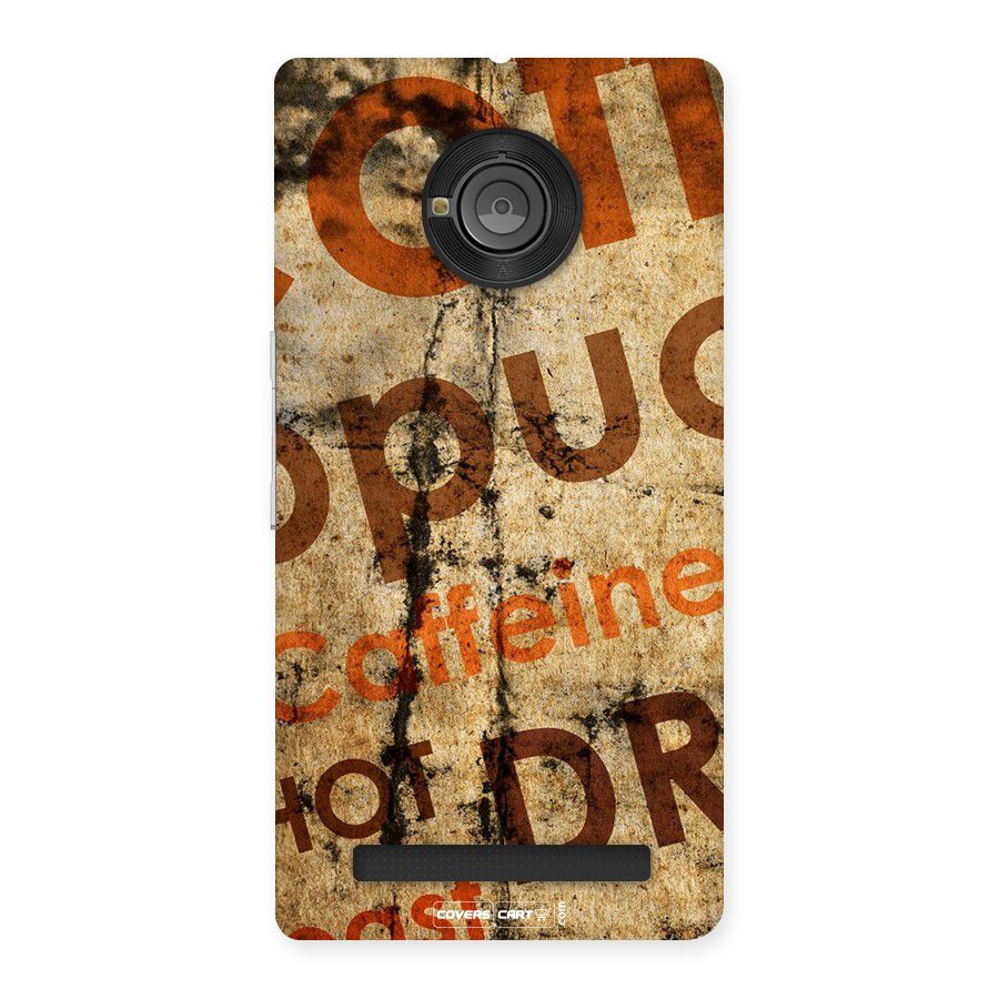 Coffee Caffeine Back Case for Yu Yunique