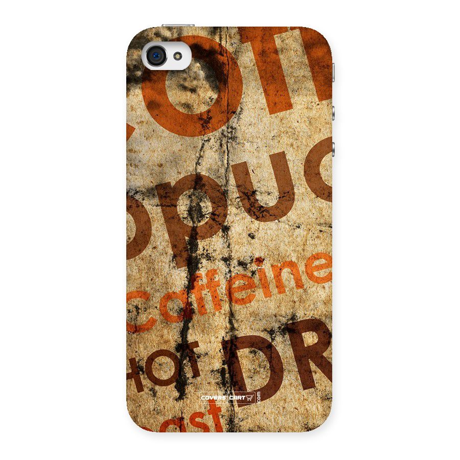 Coffee Caffeine Back Case for iPhone 4 4s