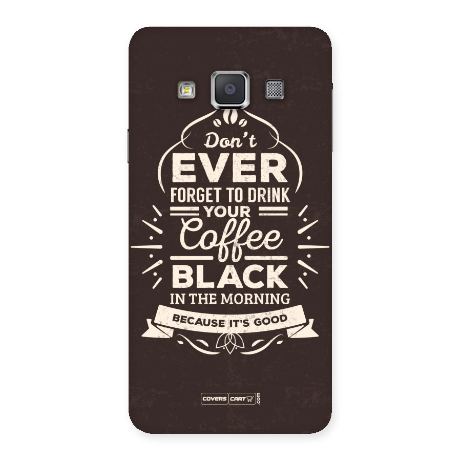 Morning Coffee Love Back Case for Galaxy A3