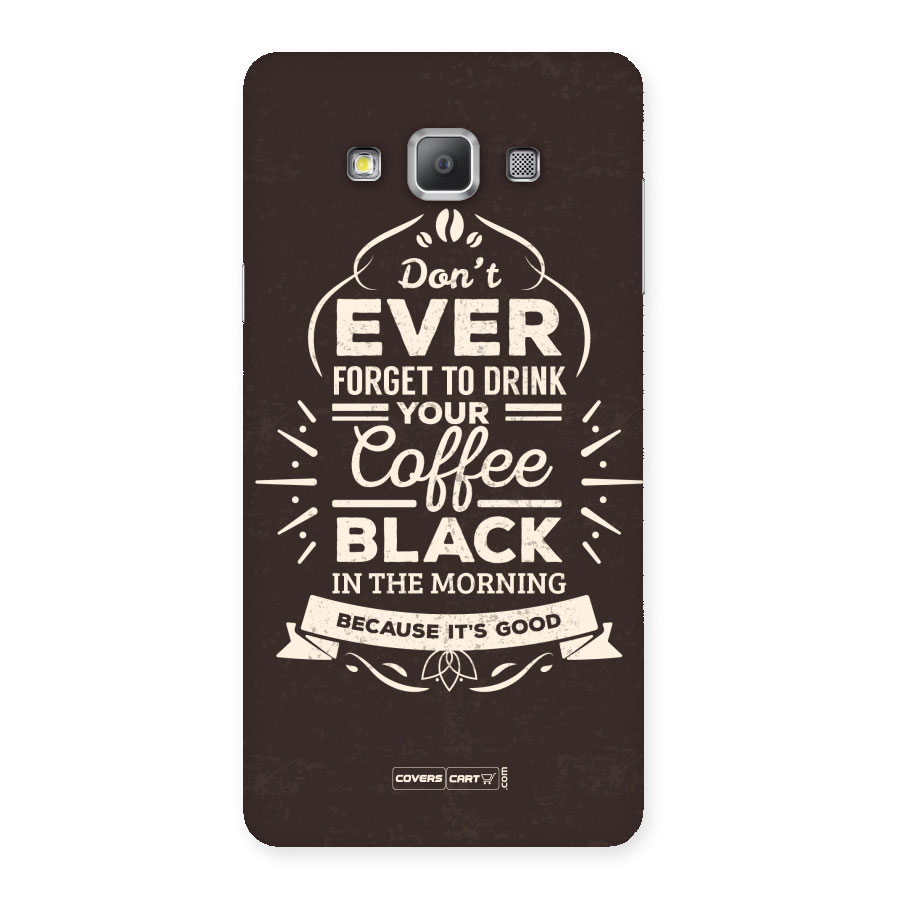Morning Coffee Love Back Case for Galaxy A7