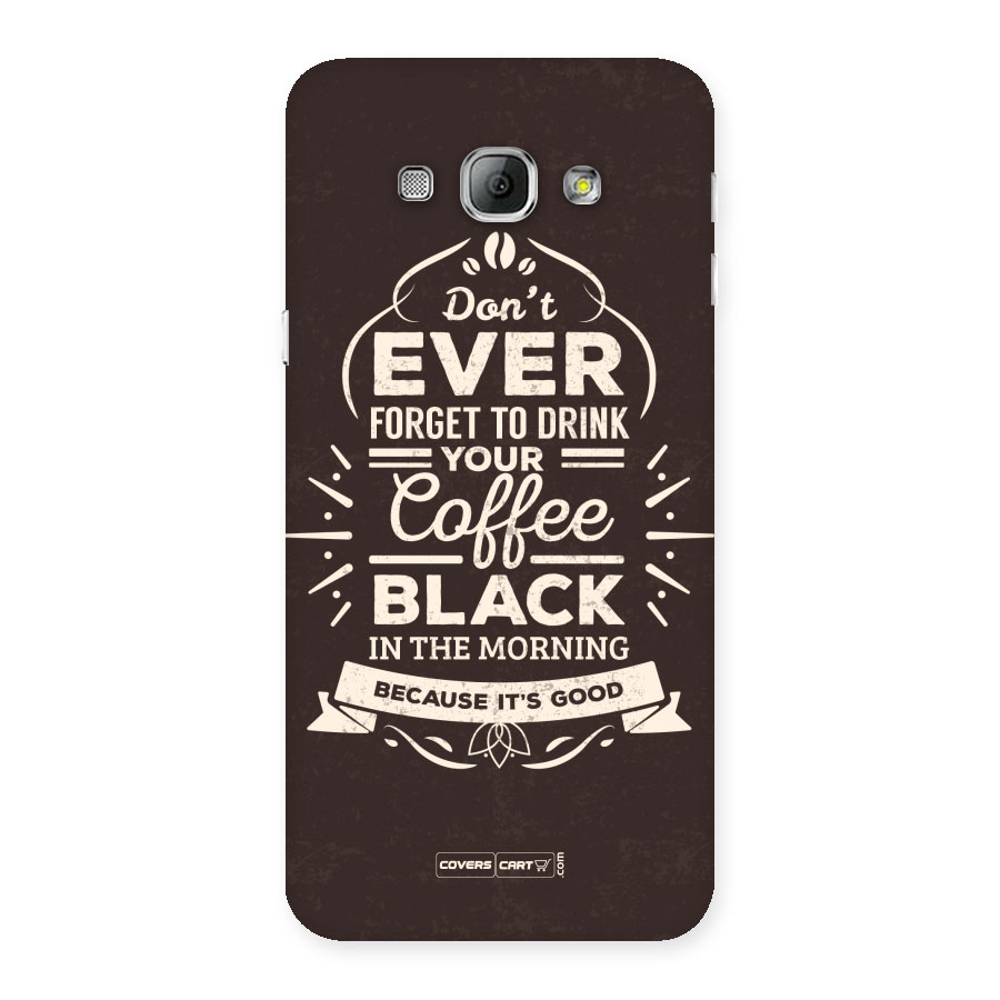 Morning Coffee Love Back Case for Galaxy A8