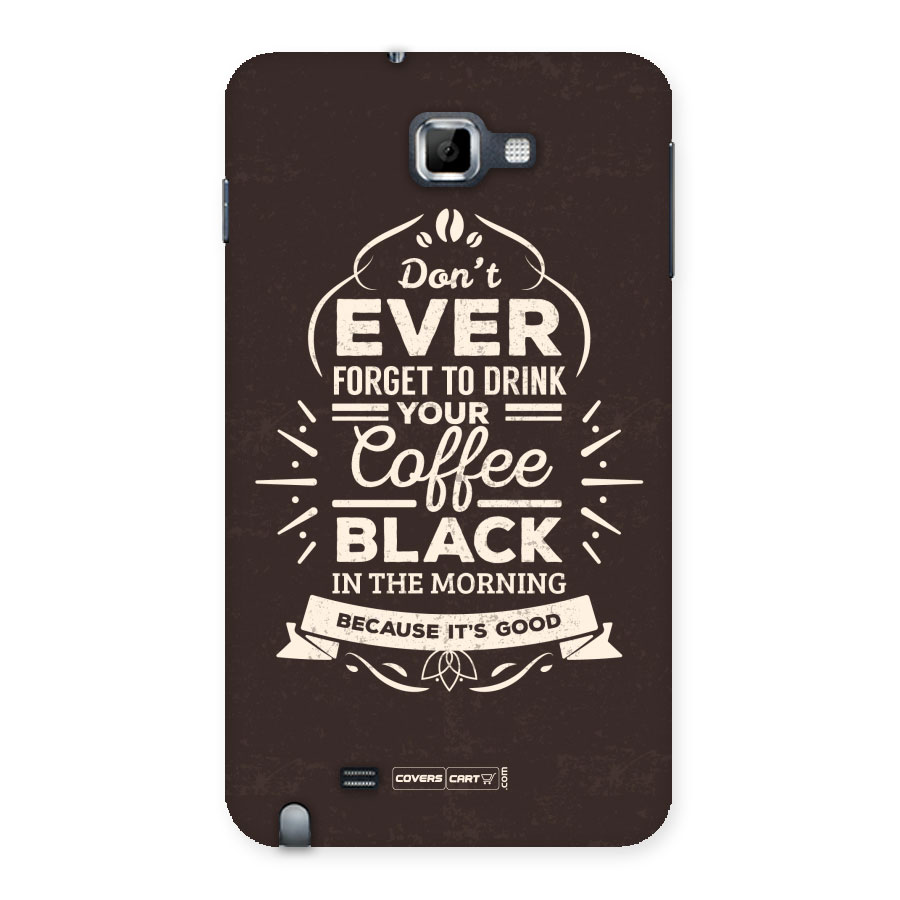Morning Coffee Love Back Case for Galaxy Note