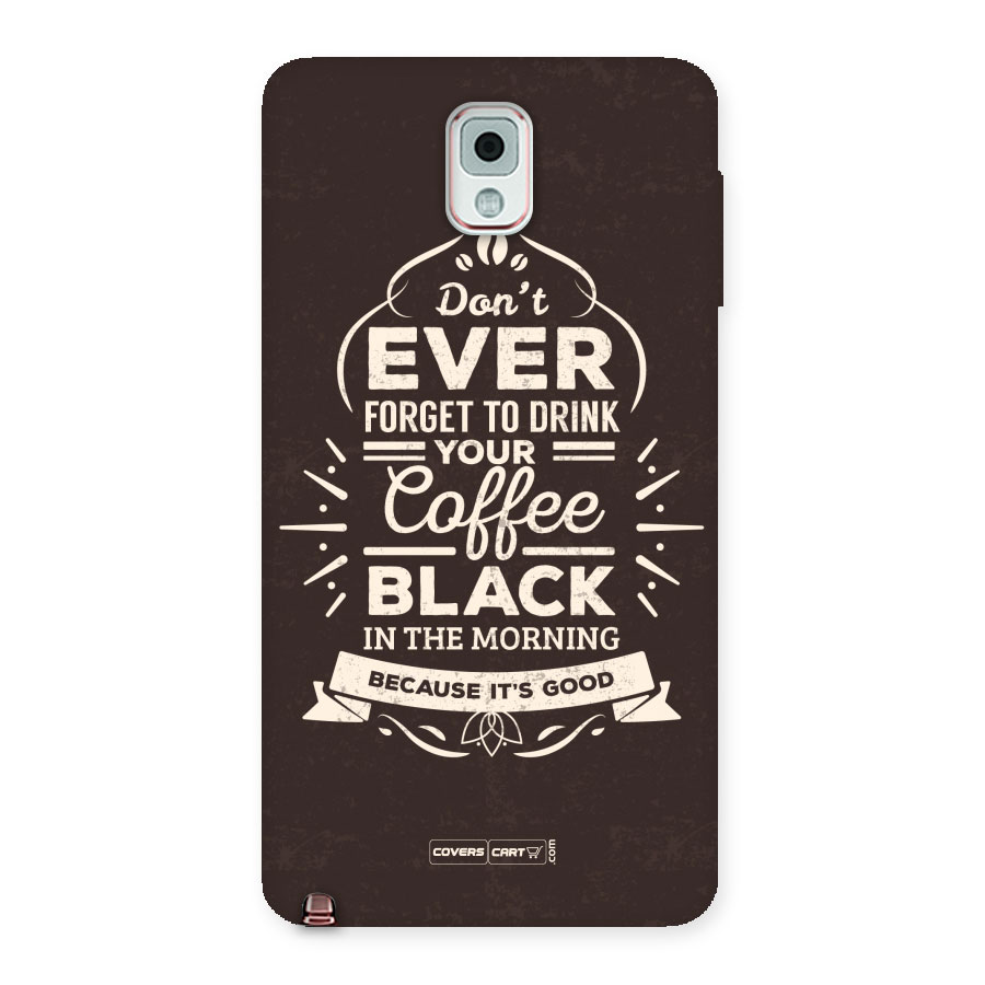 Morning Coffee Love Back Case for Galaxy Note 3