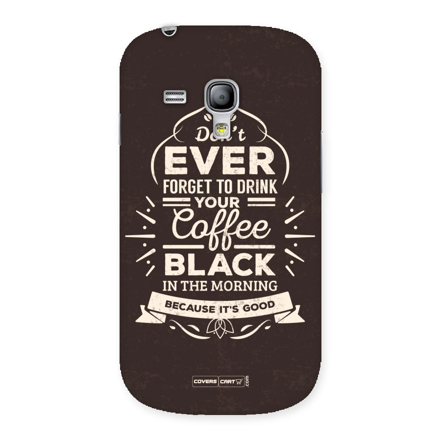 Morning Coffee Love Back Case for Galaxy S3 Mini