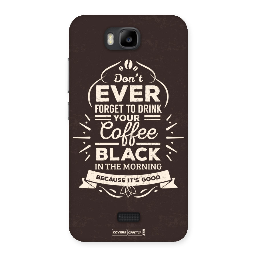 Morning Coffee Love Back Case for Honor Bee