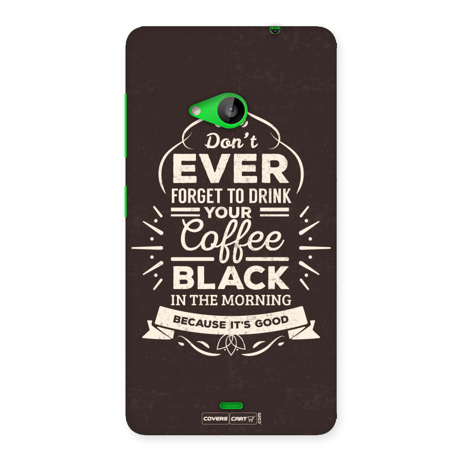 Morning Coffee Love Back Case for Lumia 535
