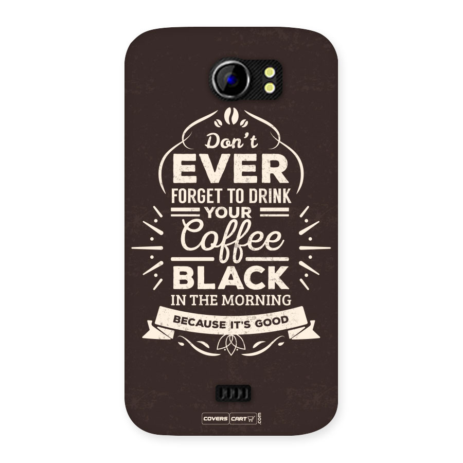 Morning Coffee Love Back Case for Micromax Canvas 2 A110