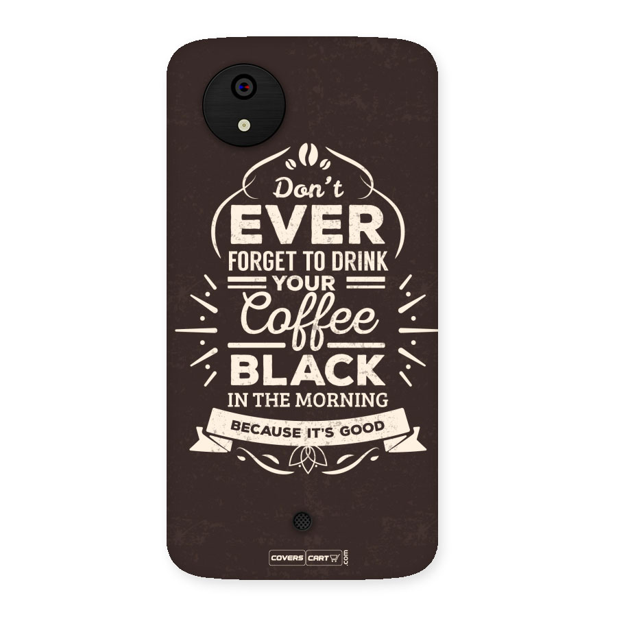 Morning Coffee Love Back Case for Micromax Canvas A1