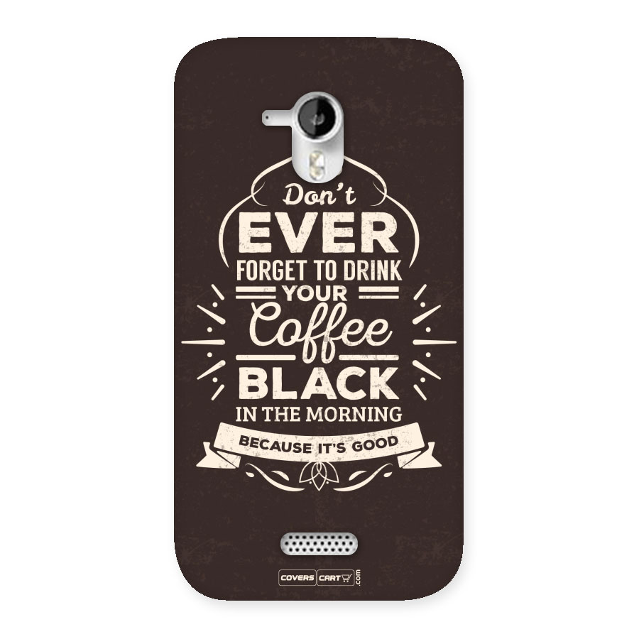 Morning Coffee Love Back Case for Micromax Canvas HD A116
