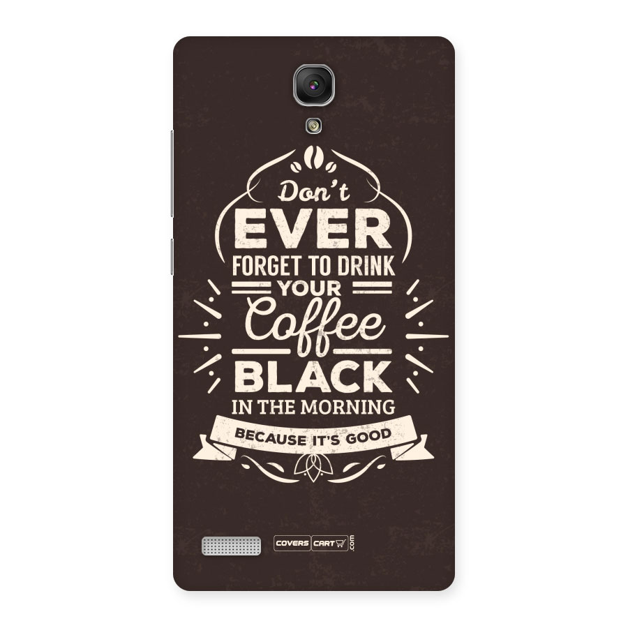 Morning Coffee Love Back Case for Redmi Note