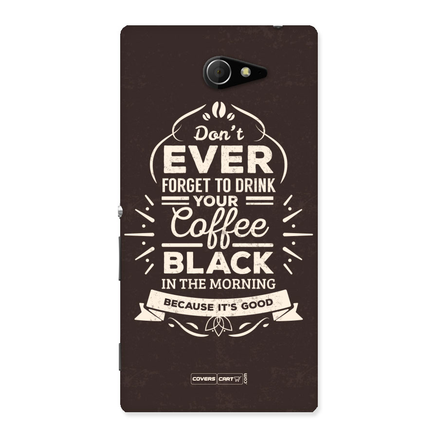 Morning Coffee Love Back Case for Sony Xperia M2