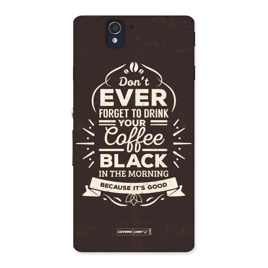 Morning Coffee Love Back Case for Sony Xperia Z