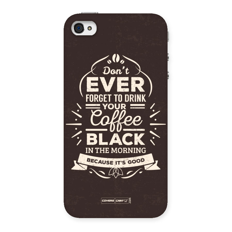 Morning Coffee Love Back Case for iPhone 4 4s