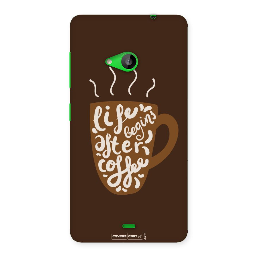 Coffee Mug Back Case for Lumia 535
