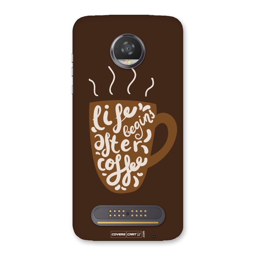 Coffee Mug Back Case for Moto Z2 Play
