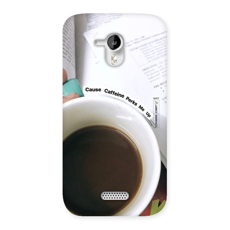 Coffee Perks Back Case for Micromax Canvas HD A116