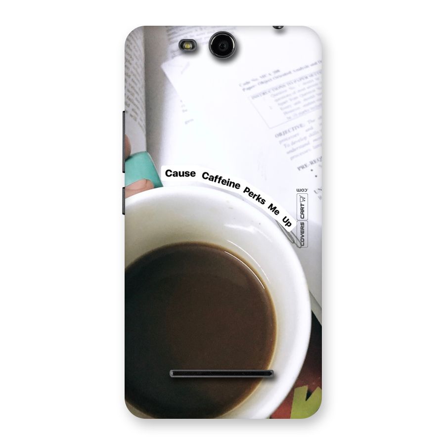 Coffee Perks Back Case for Micromax Canvas Juice 3 Q392