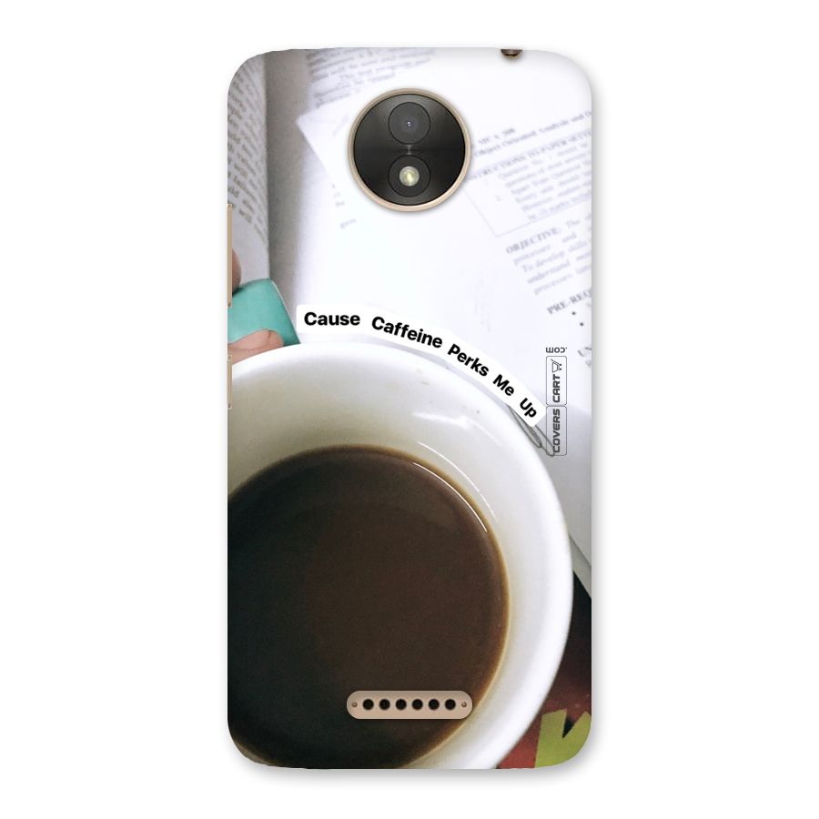 Coffee Perks Back Case for Moto C Plus