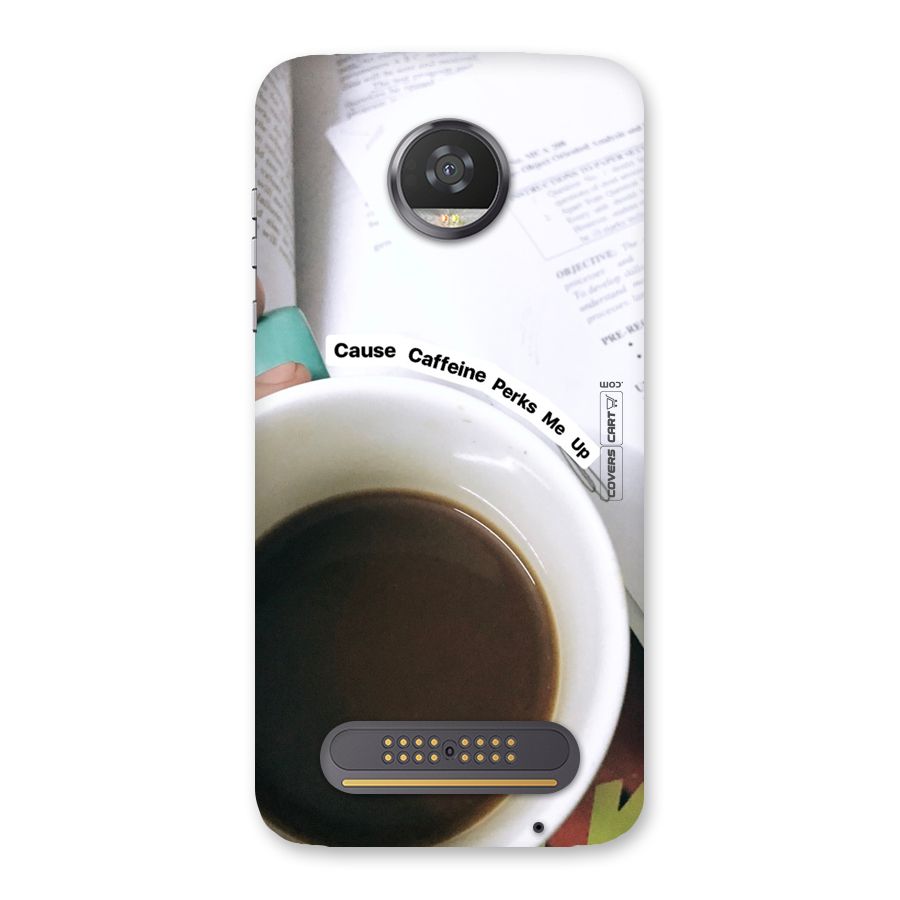 Coffee Perks Back Case for Moto Z2 Play