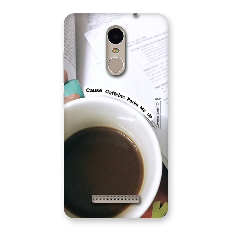 Coffee Perks Back Case for Xiaomi Redmi Note 3