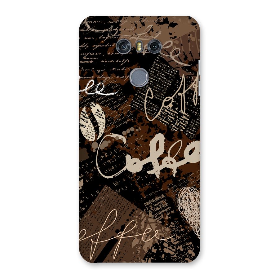 Coffee Scribbles Back Case for LG G6