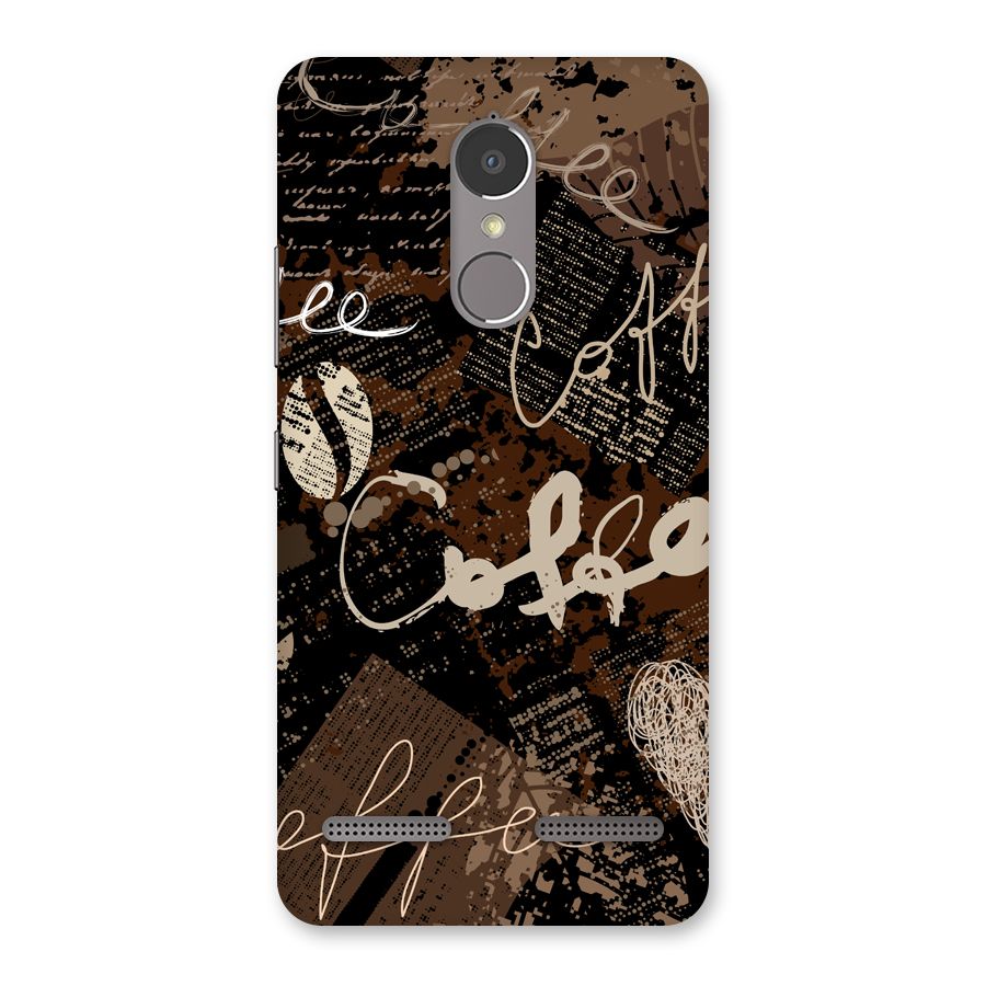 Coffee Scribbles Back Case for Lenovo K6
